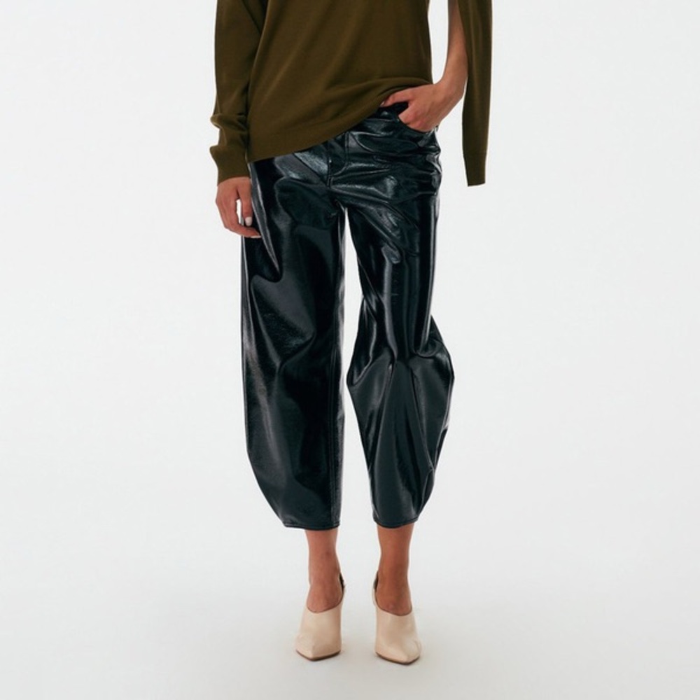 Women’s Tibi Black patent Brancusi Pants